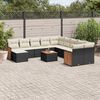 vidaXL Garden Sofa Set Black, Cream White