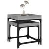 vidaXL Side Table Grey sonoma Engineered wood, steel Small