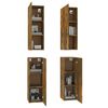 vidaXL TV Cabinet Set of 4 Smoked Oak Engineered wood Medium