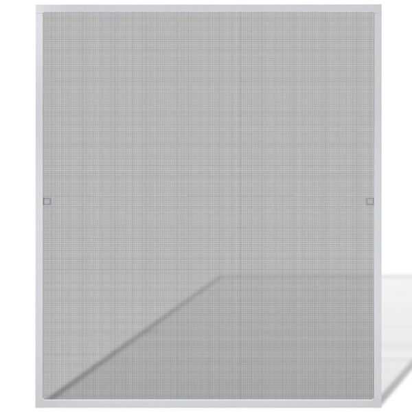 vidaXL Window Insect Screen White Aluminum, Fiberglass 47.2 x 55.1 in
