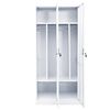 vidaXL Wardrobe White Steel Large Wardrobe Rectangular Modern