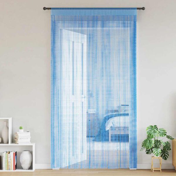 vidaXL String Curtains 2 pcs Light Blue 55.1x98.4"