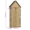 vidaXL Tool Shed Natural Pinewood Treated Pinewood Large Garden Shed