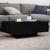vidaXL Coffee Table Black Engineered wood Low Coffee Table Coffee Table