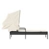 vidaXL Sun Lounger Black PE rattan Large Sun Lounger Rectangular