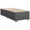 vidaXL Bed Frame Dark Gray Polyester fabric, Plywood, Engineered wood Twin