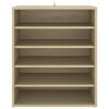 vidaXL Shoe Cabinet Sonoma oak Engineered wood Medium Shoe Cabinet