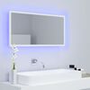 vidaXL Mirror White Engineered wood, acrylic 35.4x3.3x14.6 in