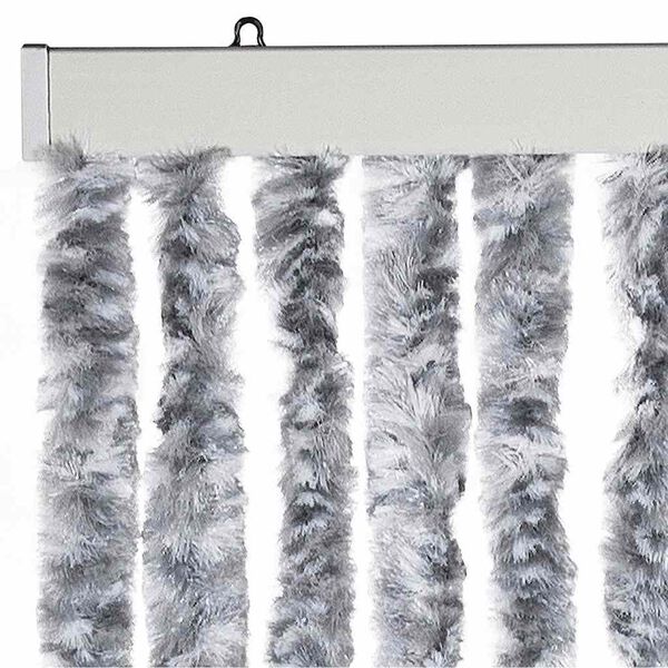 vidaXL Insect Curtain White and Grey 22.0x78.7" Chenille