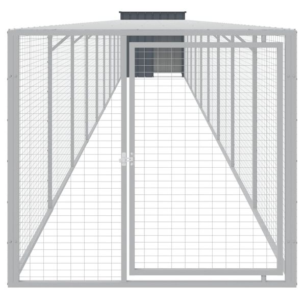 vidaXL Chicken Cage Anthracite Galvanized steel Large Durable