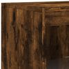 vidaXL Sideboard Smoked Oak Engineered Wood and Glass Standard Modern