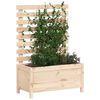 vidaXL Garden Planter Natural Pine Solid Pine Wood 31.1 x 15.6 x 44.9 in