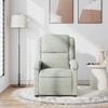 vidaXL Massage Recliner Chair Light Gray Velvet Standard