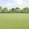 vidaXL Fence with Post Silver 3.94 x 164.04 ft Steel