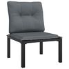 vidaXL Garden Lounge Set Black and Dark Gray