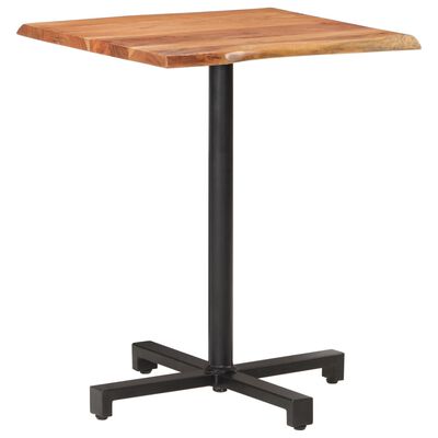 vidaXL Bistro Table with Live Edges 23.6"x23.6"x29.5" Solid Acacia Wood