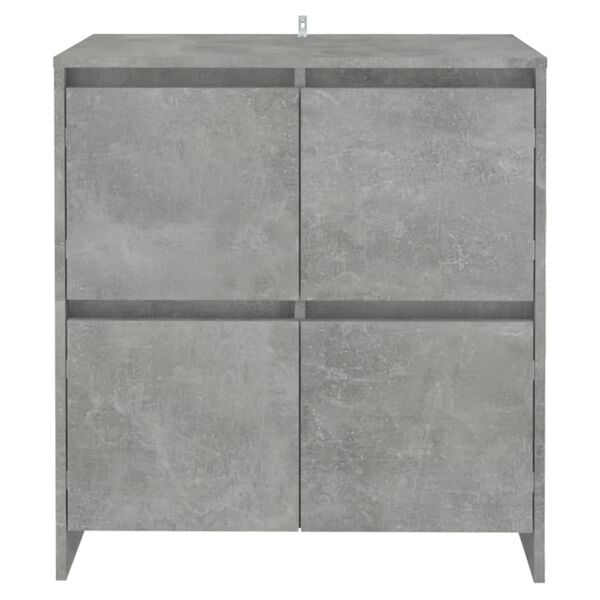 vidaXL Sideboard Concrete Gray 27.6"x16.1"x29.5" Engineered Wood