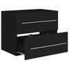 vidaXL Sink Cabinet Black Engineered Wood Medium Bathroom Cabinet