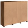 vidaXL Sideboard Set of 3 Brown oak Engineered wood, glass Medium