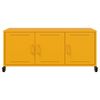 vidaXL TV Cabinet Mustard Yellow Cold-rolled Steel 39.6 x 15.4 x 17.1 in