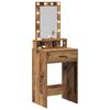 vidaXL Dressing Table Brown 19.69 x 16.14 x 55.12 in Engineered Wood