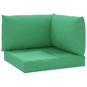 vidaXL Pallet Cushion Green Oxford fabric, Hollow fiber, Foam fiber