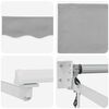 vidaXL Retractable Awning Light Grey 157.48 x 118.11 in