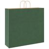 vidaXL Paper Bags 250 pcs with Handles Green 54x15x49 cm