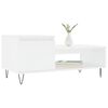 vidaXL Coffee Table White Engineered wood, metal Medium Coffee Table