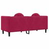vidaXL Sofa Wine red Velvet (100% polyester), Plywood, Solid wood 2-Seater