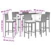vidaXL Garden Bar Set Black PE rattan Removable Covers Garden Bar Set