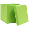 vidaXL Storage Box Set of 10 Green Non-woven fabric (100% polyester)