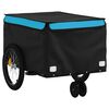 vidaXL Bike Trailer Black and Blue 66.1 lb Iron