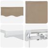 vidaXL Retractable Awning Beige 157.48" x 118.11" Polyester