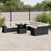 vidaXL Garden Sofa Set Black, Cream White