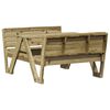 vidaXL Picnic Table Natural Pine Treated Pine Wood Kid-sized