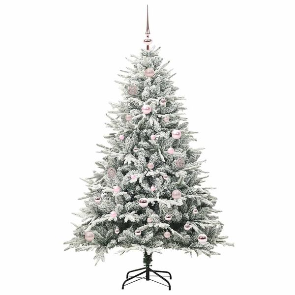 vidaXL Artificial Pre-lit Christmas Tree with Ball Set Green 59.1