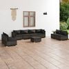 vidaXL Garden Lounge Set Grey PE rattan Medium Modular