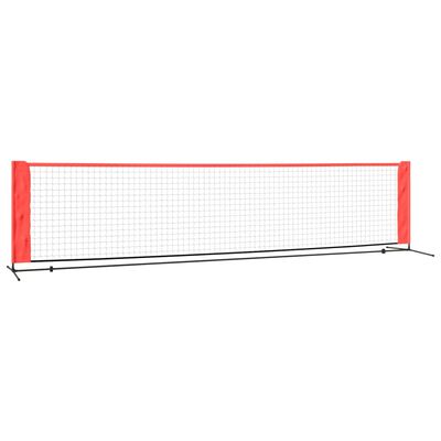 vidaXL Tennis Net Black and Red 157.5"x39.4"x34.3" Polyester