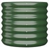 vidaXL Garden Planter Green Powder-coated steel Medium Durable