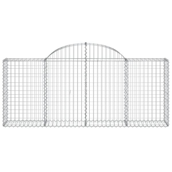 vidaXL Gabion Basket Set of 11 Silver Galvanized Iron Large