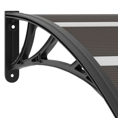 vidaXL Door Canopy Black 59.1"x29.5" PC
