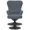 vidaXL Egg Chair with Footstool Dark Grey 24.80 x 28.74 x 35.43 in