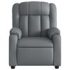 vidaXL Electric Massage Recliner Chair Gray Faux leather, metal, plywood
