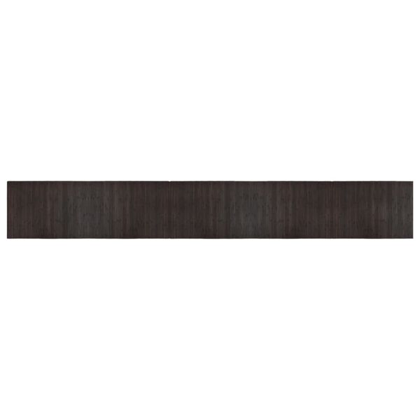 vidaXL Rug Dark Brown Bamboo, Polypropylene 27.6 x 196.9 in