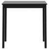 vidaXL Kitchen Table Black MDF, Pine Wood 45.3 x 21.7 x 42.1 in