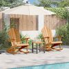 vidaXL Adirondack Rocking Chair 2 pcs Brown 100 x 77 x 99 cm