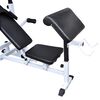 vidaXL Weight Bench with Weight Rack, Barbell and Dumbbell Set 67.2 lb (90365+90377)