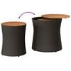 vidaXL Garden Side Table Black and brown