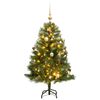 vidaXL Artificial Hinged Christmas Tree Green PVC, PE, Metal Medium